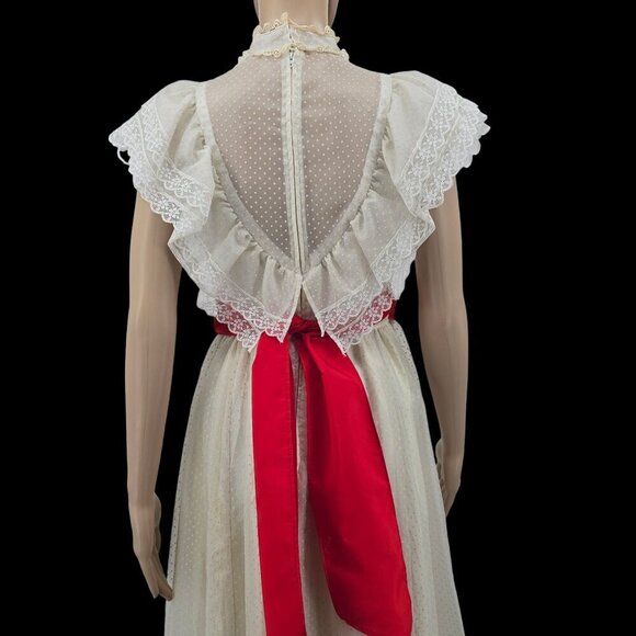 JCPenny Fashions Vintage Fringe Dress with Sash, Women's 4 - Picture 5 of 13
